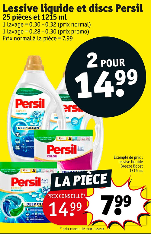 Lessive liquide et discs Persil