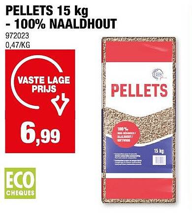 PELLETS 15 kg - 100% NAALDHOUT