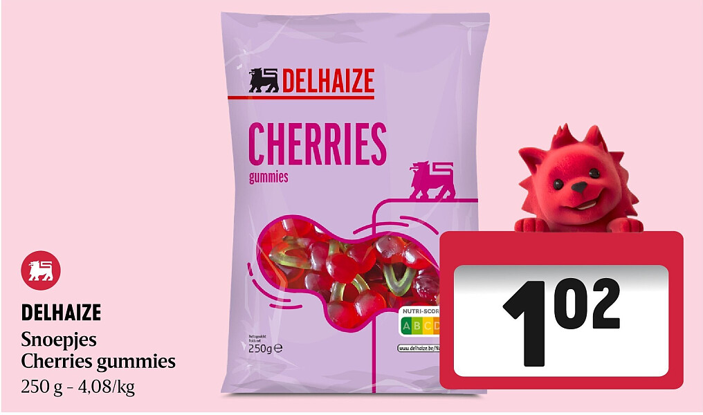 DELHAIZE Snoepjes Cherries gummies