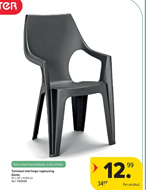 Tuinstoel met hoge rugleuning Dante