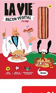 Bacon végétal fumé La Vie 120 g