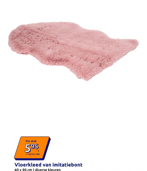 Vloerkleed van imitatiebont