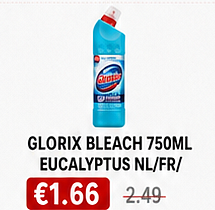 GLORIX BLEACH 750ML EUCALYPTUS NL/FR/