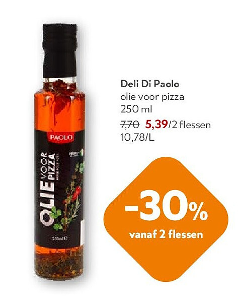 Deli Di Paolo olie voor pizza 250 ml