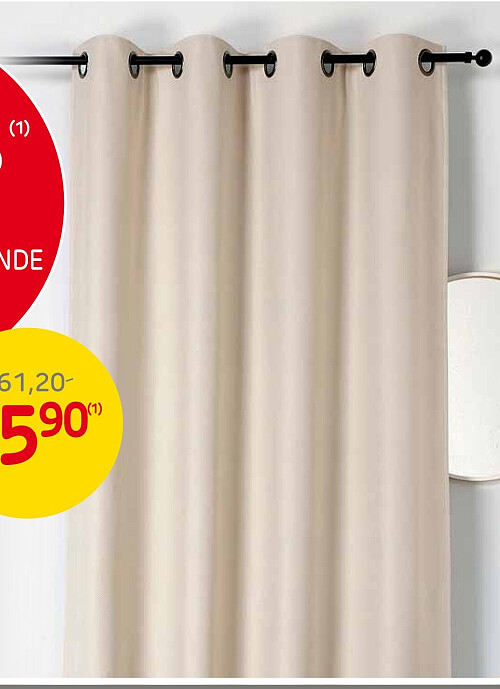 Verduisterend gordijn met ringen Boréal