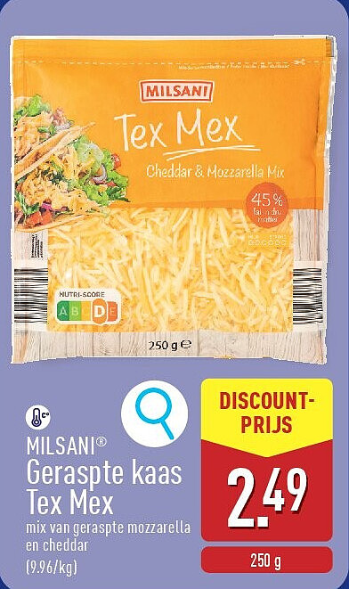 Geraspte kaas Tex Mex