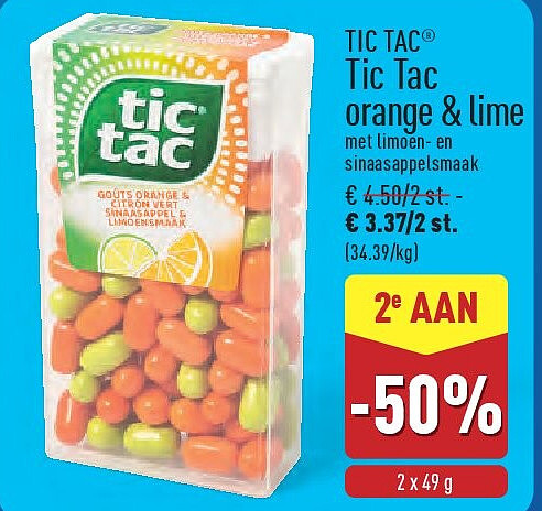 Tic Tac orange & lime