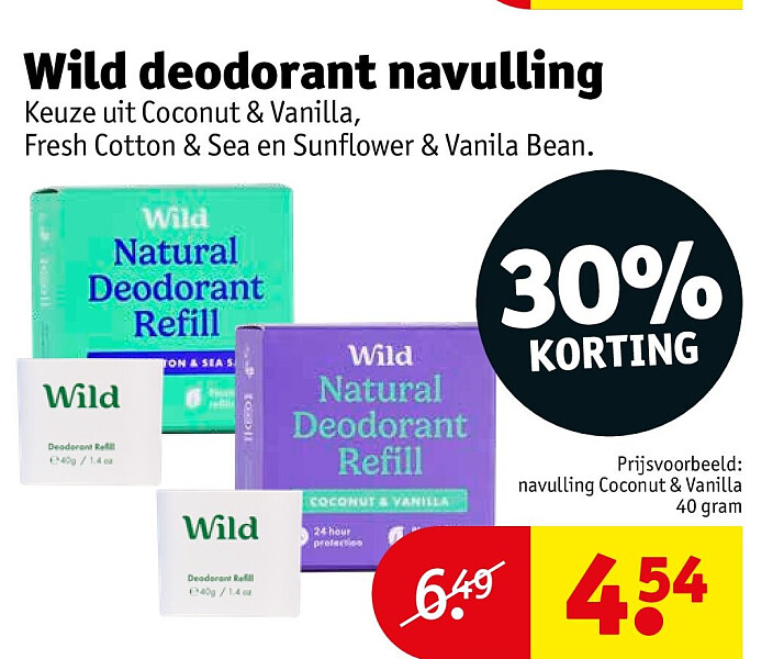 Wild deodorant navulling