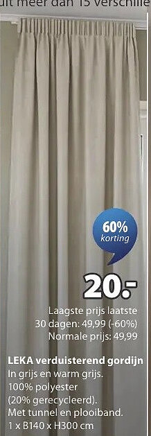LEKA verduisterend gordijn