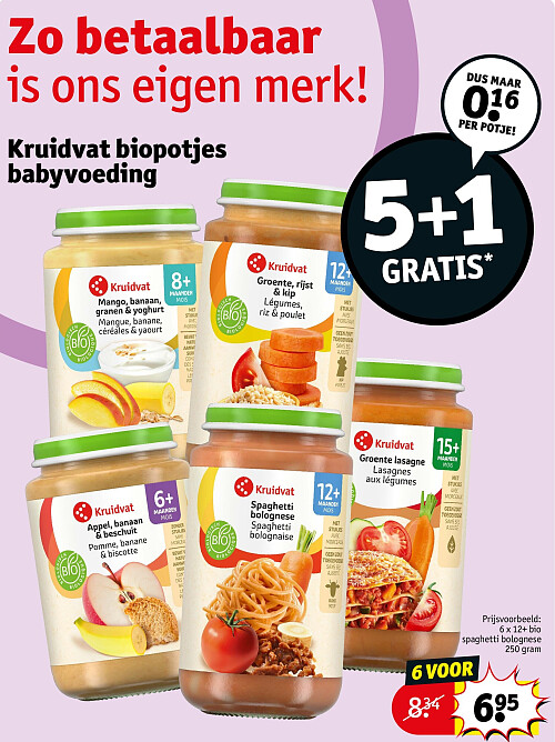 Kruidvat biopotjes babyvoeding