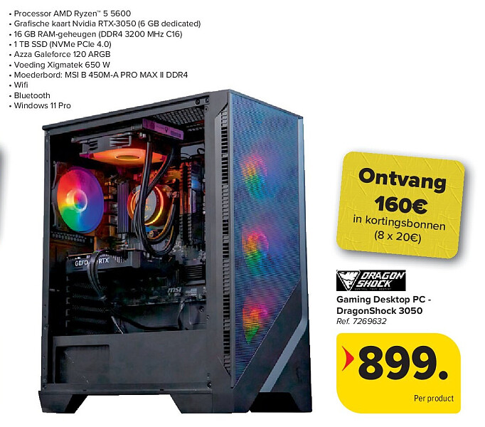 Gaming Desktop PC - DragonShock 3050
