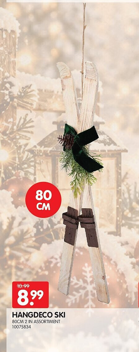 HANGDECO SKI 80CM 2 IN ASSORTIMENT