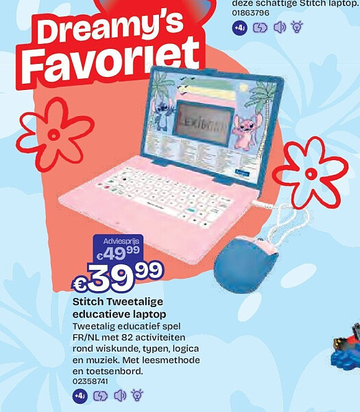 Stitch Tweetalige 99 educatieve laptop