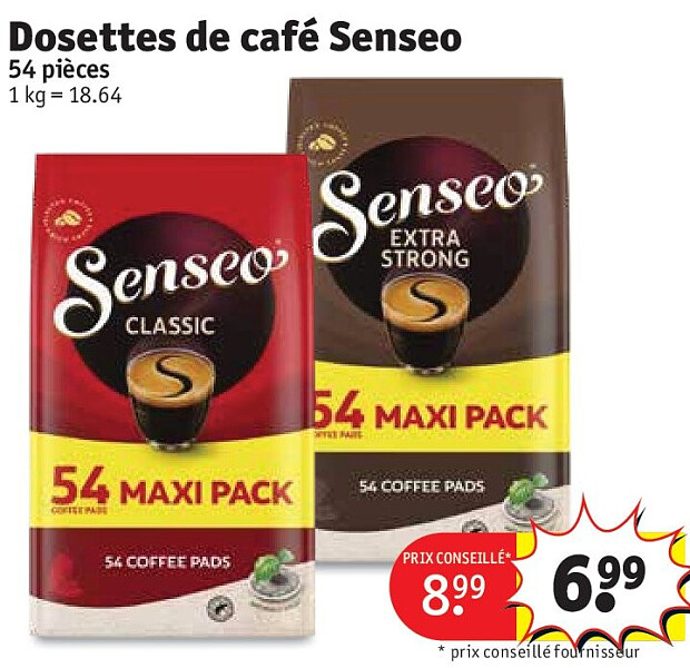Dosettes de café Senseo 54 pièces