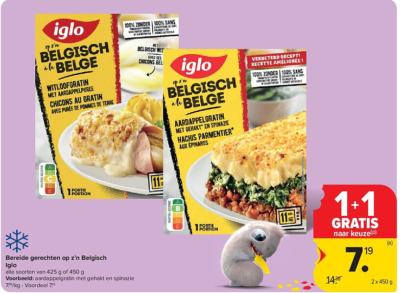 Bereide gerechten op z’n Belgisch Iglo