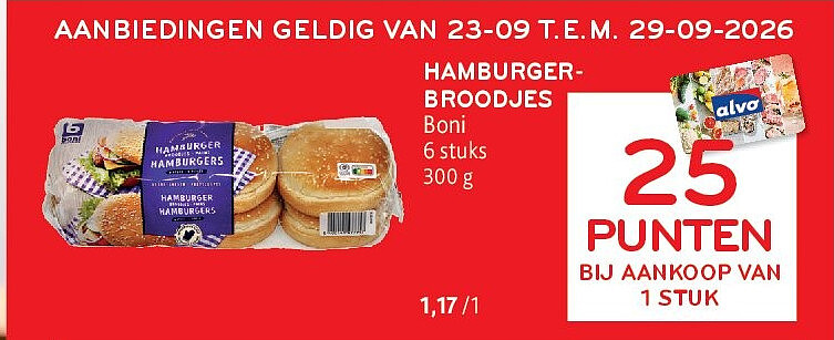 HAMBURGERBROODJES Boni 6 stuks 300 g