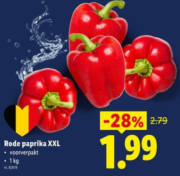 Rode paprika XXL