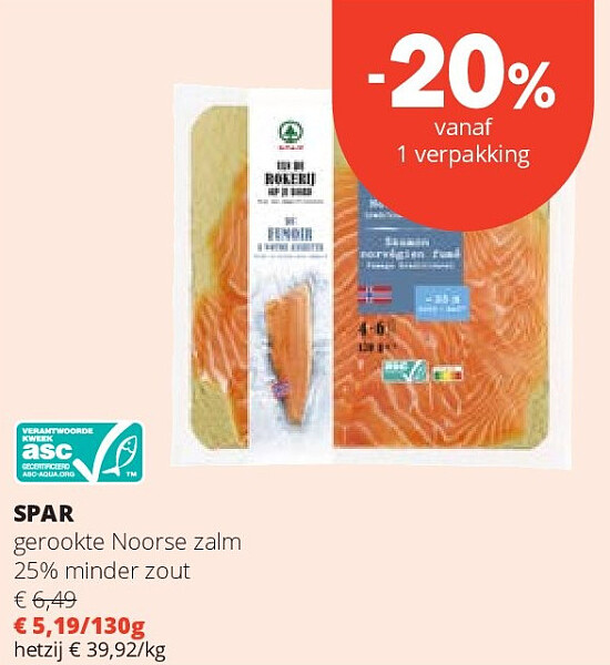 SPAR gerookte Noorse zalm