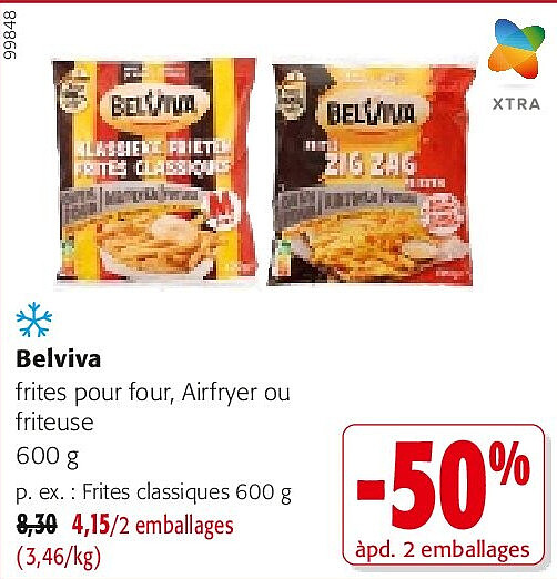 Belviva Frites classiques 600 g