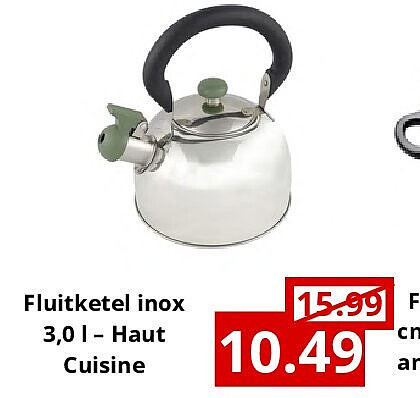 Fluitketel inox 3,0 l – Haut Cuisine