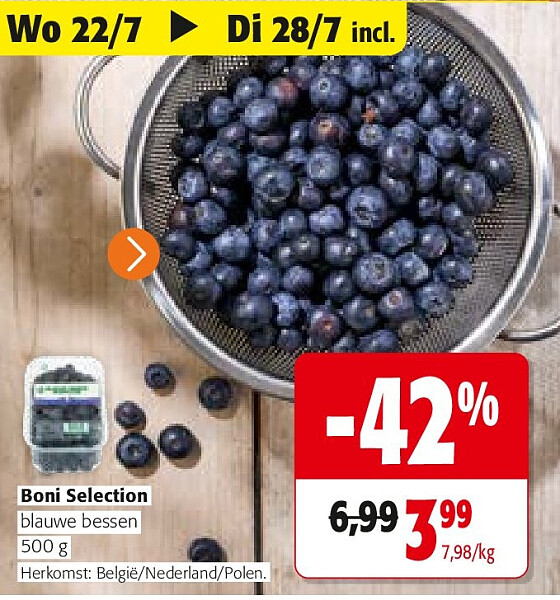 Boni Selection 35 blauwe bessen 500 g
