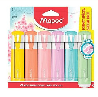 6 surligneurs pastel Maped
