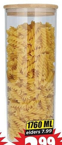 Enrico glazen bewaarbus 1760 ml