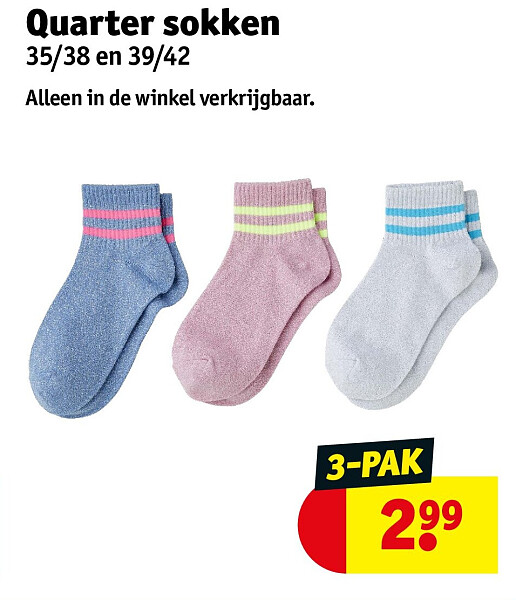 Quarter sokken