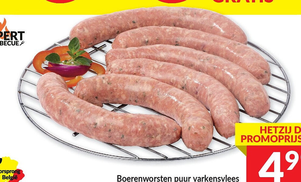 Boerenworsten puur varkensvlees