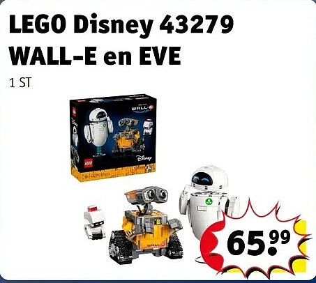 LEGO Disney 43279 WALL-E en EVE