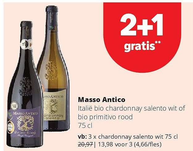 Masso Antico chardonnay salento wit 75 cl