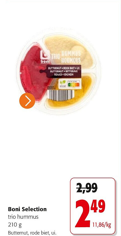 Boni Selection trio hummus 210 g
