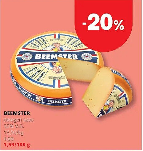 BEEMSTER belegen kaas 32% V.G.