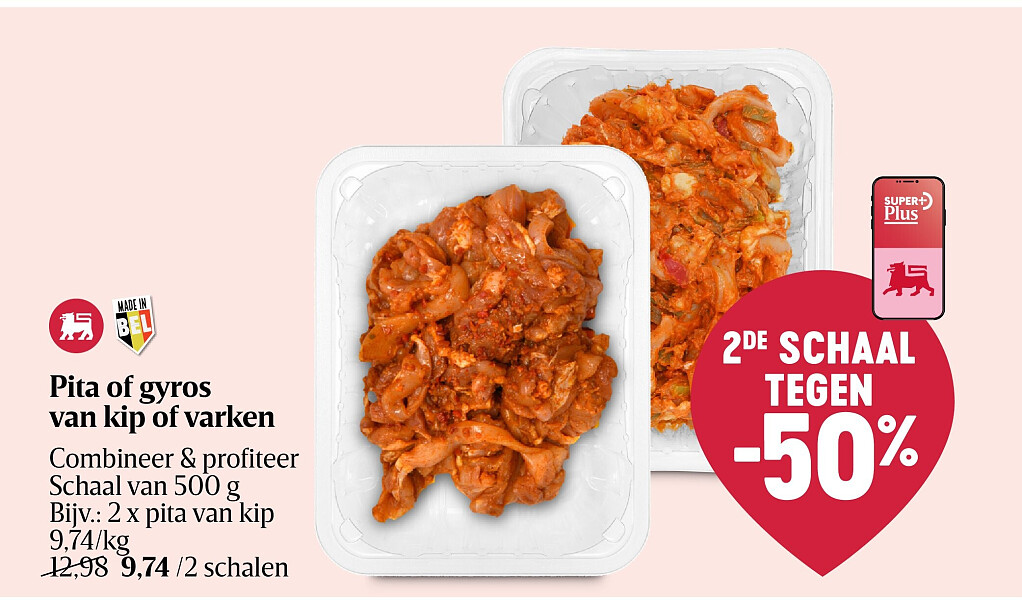 Pita of gyros van kip of varken