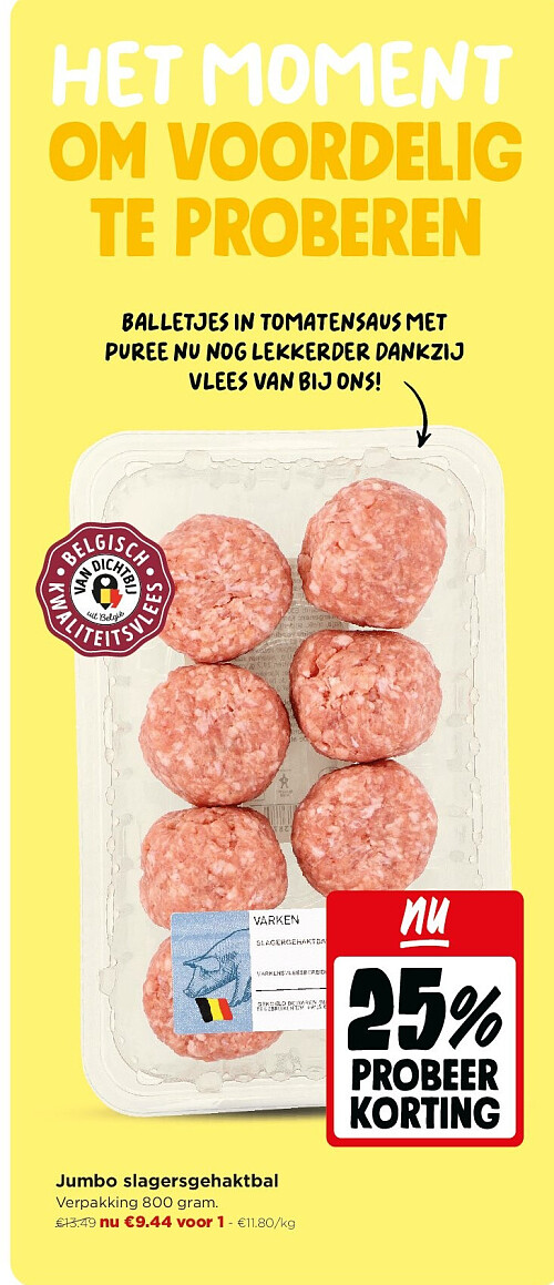 Jumbo slagersgehaktbal