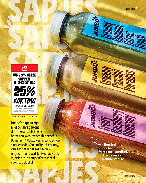 Jumbo's creamy coconut citrus crush smoothie 250 ml