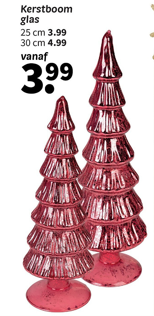 Kerstboom glas 25 cm