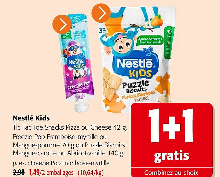 Nestlé Kids Freezie Pop Framboise-myrtille