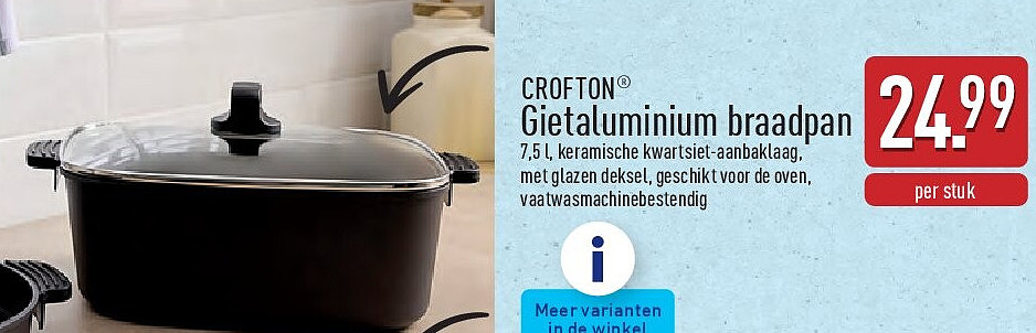 Gietaluminium braadpan