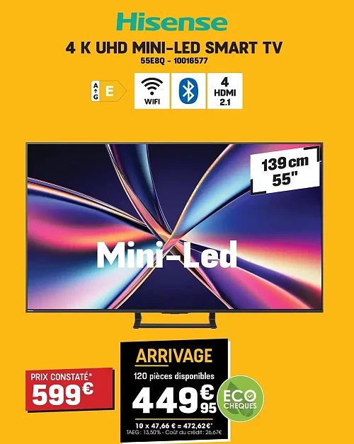 Hirense 4 K UHD MINI-LED SMART TV