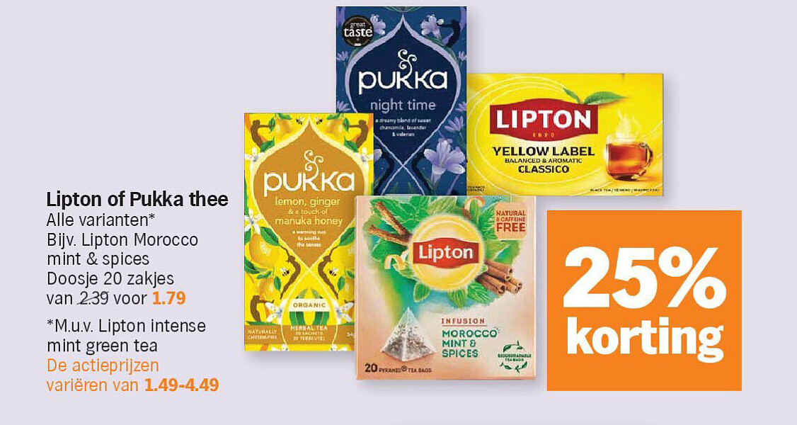 Lipton of Pukka thee