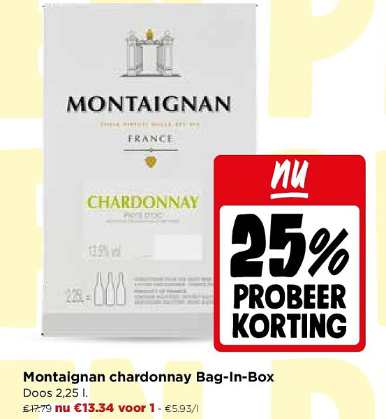 Montaignan chardonnay Bag-In-Box