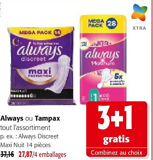 Always Discreet Maxi Nuit 14 pièces
