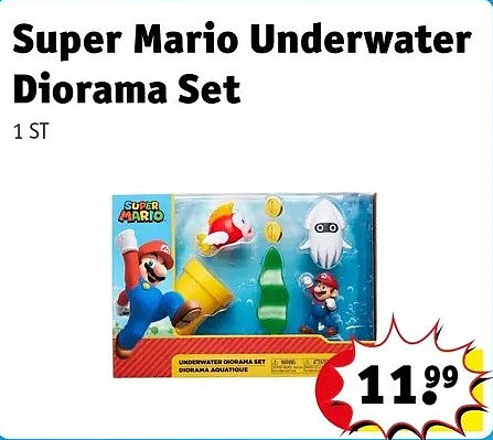 Super Mario Underwater Diorama Set