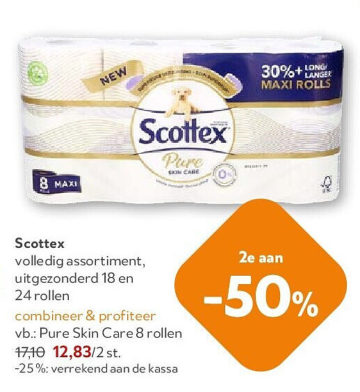 Scottex Pure Skin Care 8 rollen