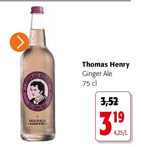 Thomas Henry Ginger Ale 75 cl
