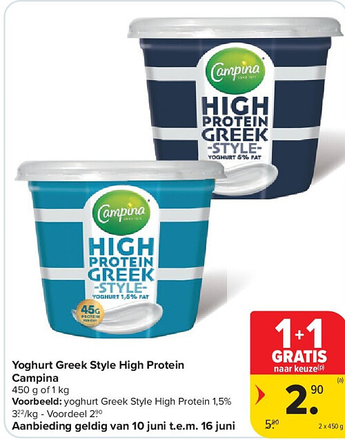 Yoghurt Greek Style High Protein Campina