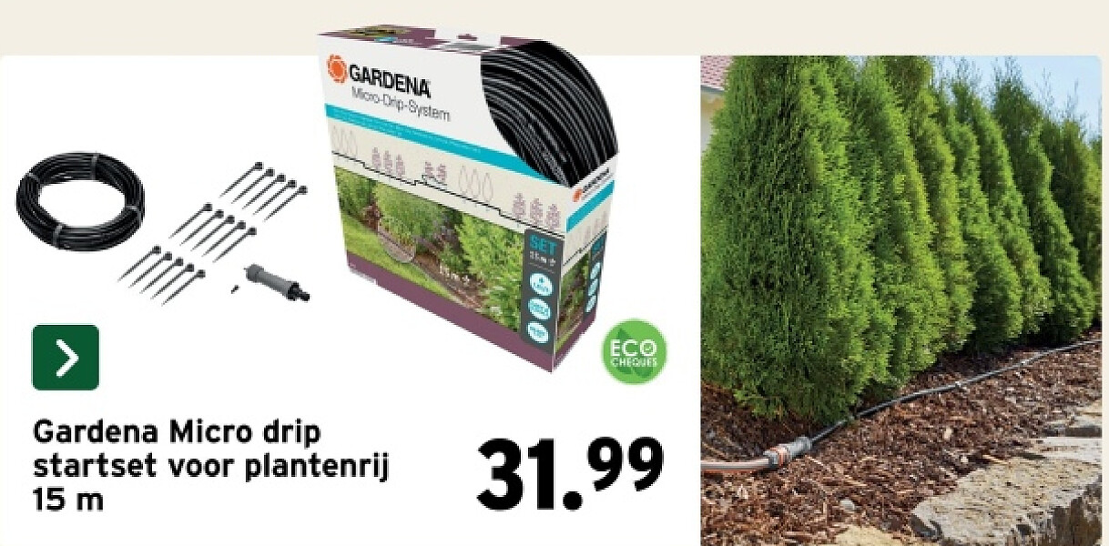 Gardena Micro drip startset voor plantenrij 15 m