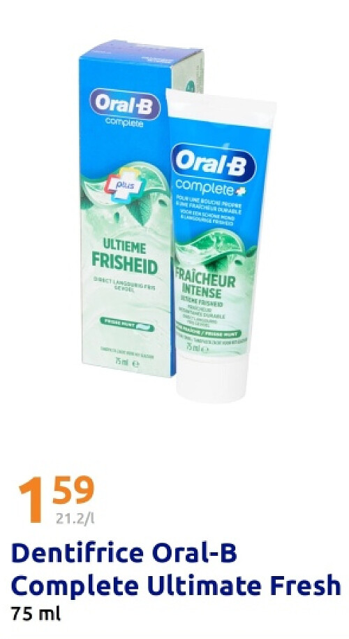 Dentifrice Oral-В Complete Ultimate Fresh