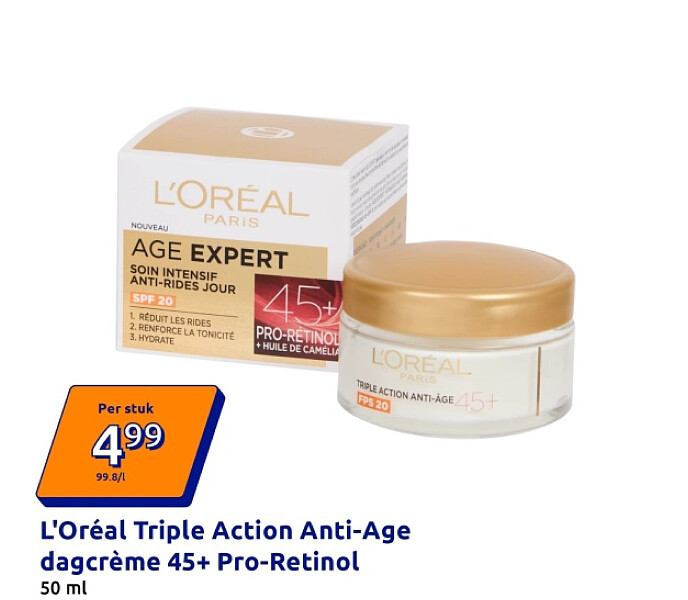 L'Oréal Triple Action Anti-Age dagcrème 45+ Pro-Retinol